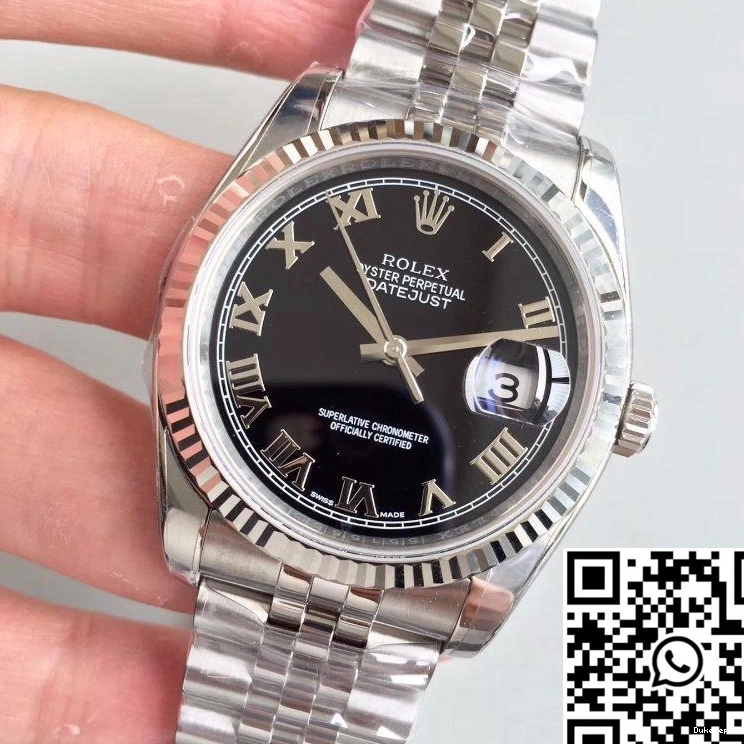 EW 41MM 116334 Black Rolex Datejust Factory Dial 0405